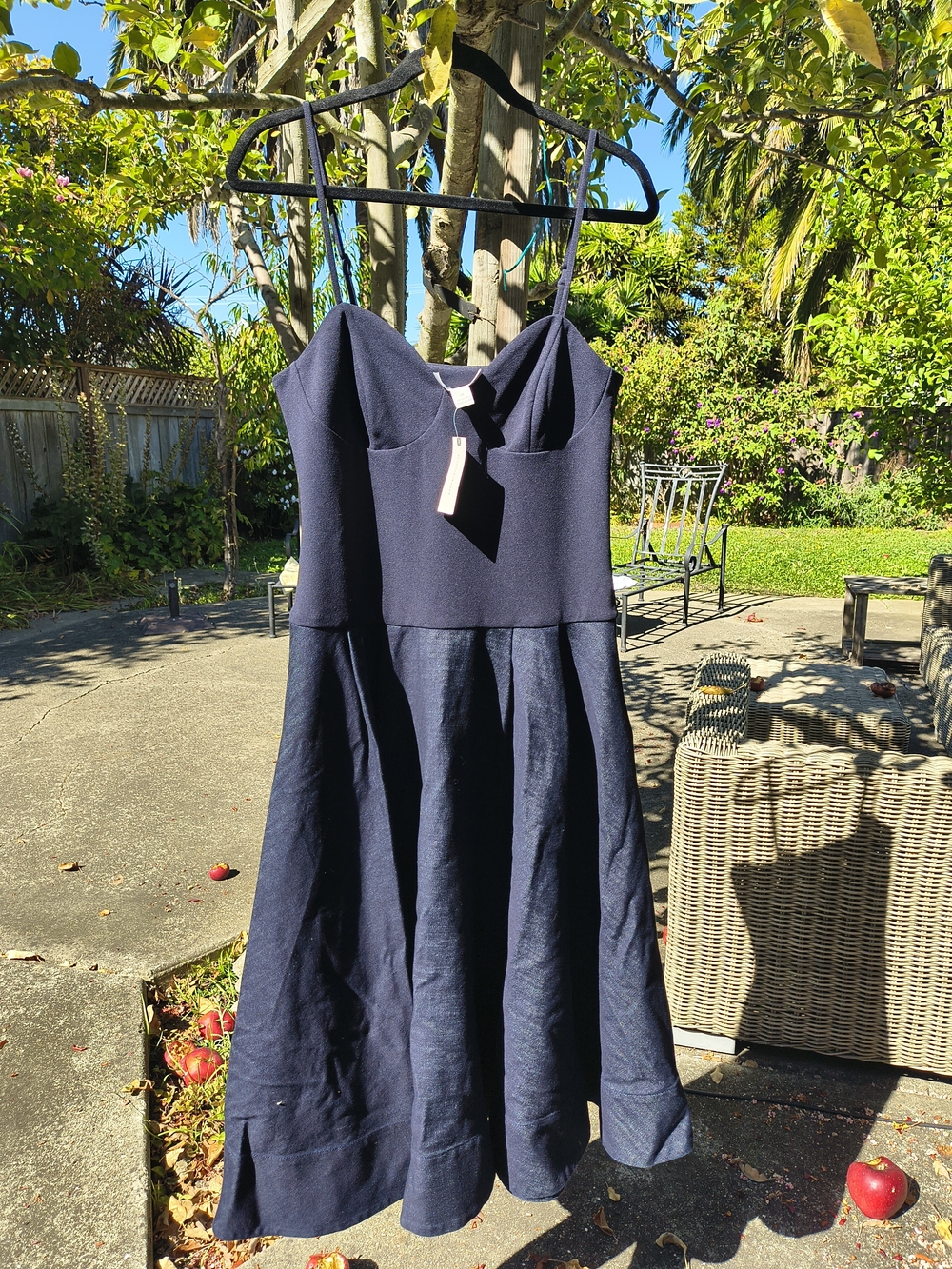 NWT Anthropologie Mare Mare Navy Sleeveless Midi Dress Size M